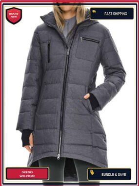 Orolay Mid-Long Hooded Quilted Down Puffer Winter Coat